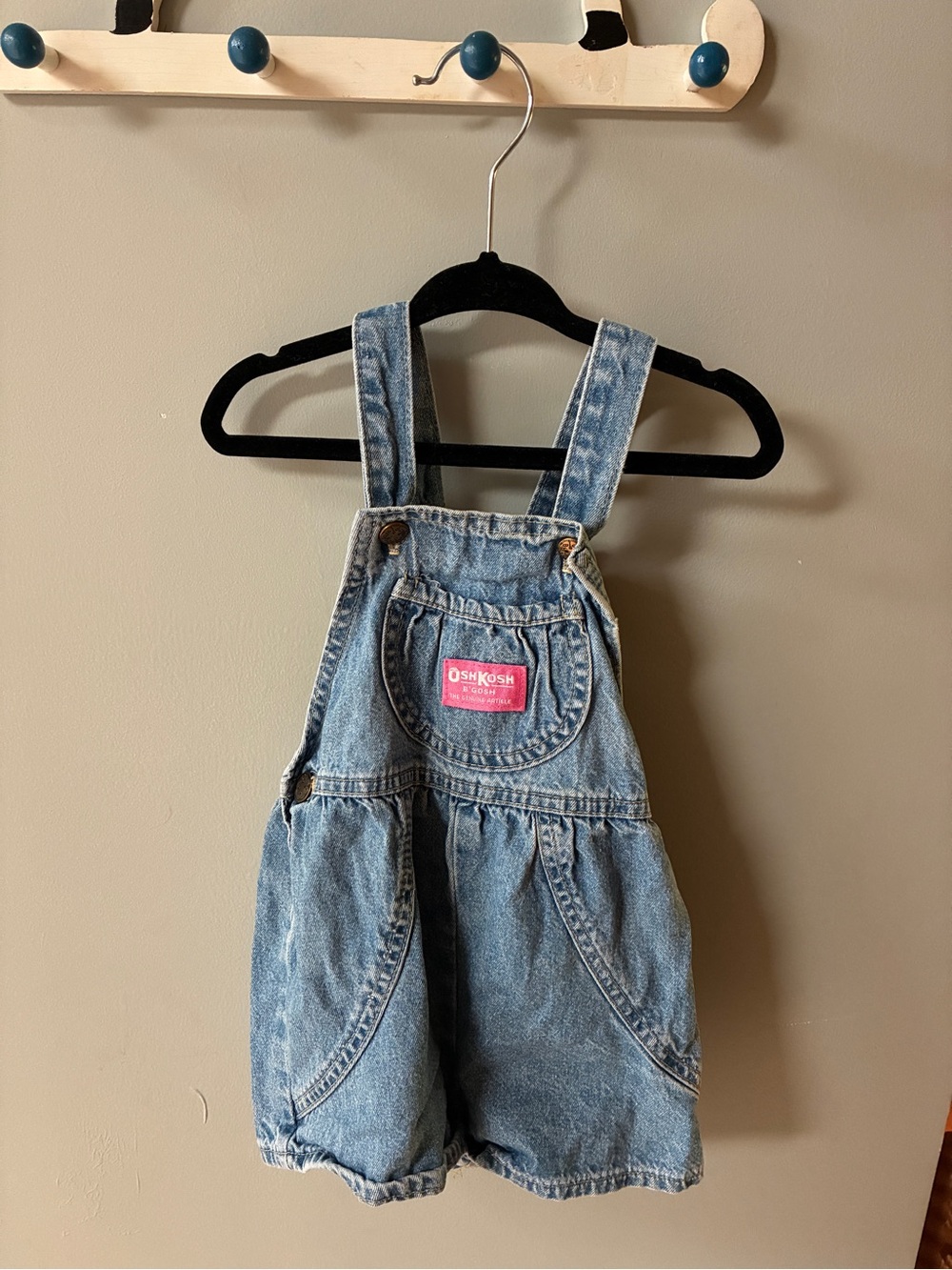 Vintage Oshkosh shorts denim overall romper